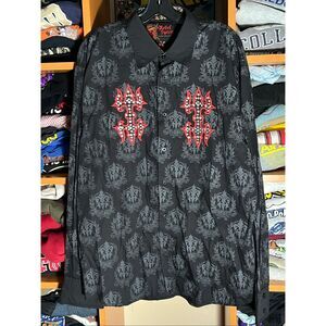 Rebel Spirit NWT Men’s Embellished Long Sleeve Button Shirt